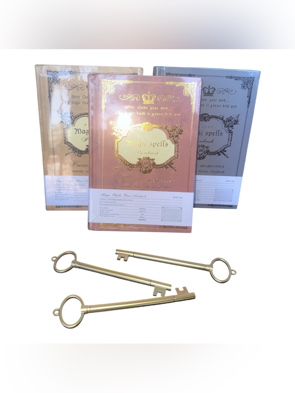 “Magic Spells” Hardcover journal & key pen set